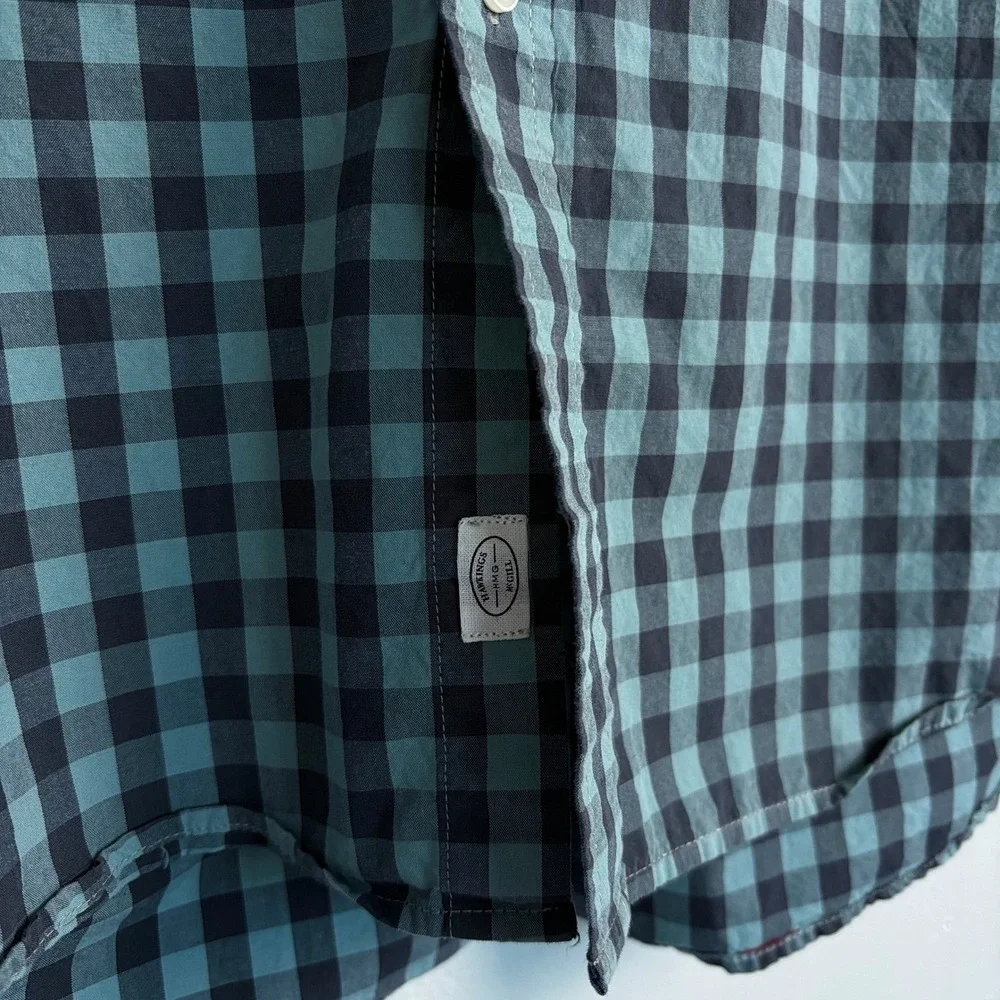 Urban Outfitters Hawkins Gingham Shirt XL Cotton Crisp Preppy‎ Lightweight Clean